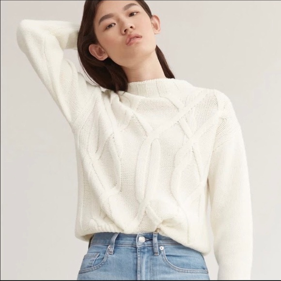 Everlane Sweaters - Everlane cable mockneck sweater size L S1